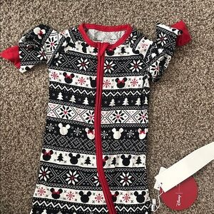 Disney Festive Mickey Mouse Baby Sleeper - Red, Black, White